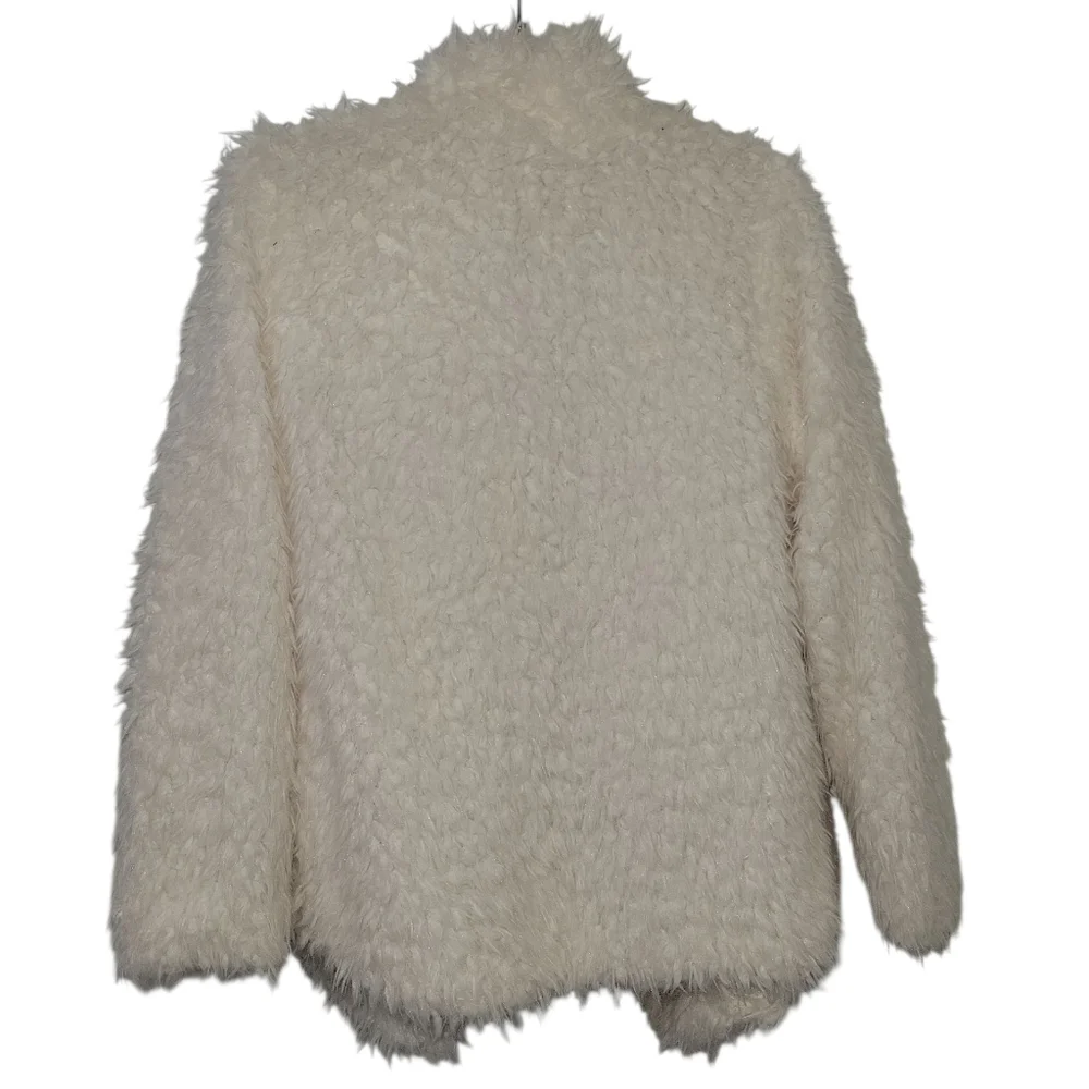 Windsor Cream Teddy Waterfall Jacket SZ M - Picture 3 of 3